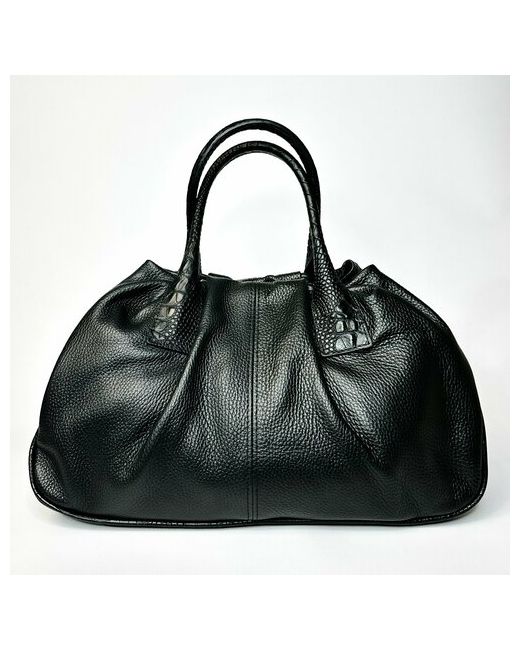 Vezze черная сумка на каждый день шоппер тоут трансформер из натуральной мягкой кожи vera pelle