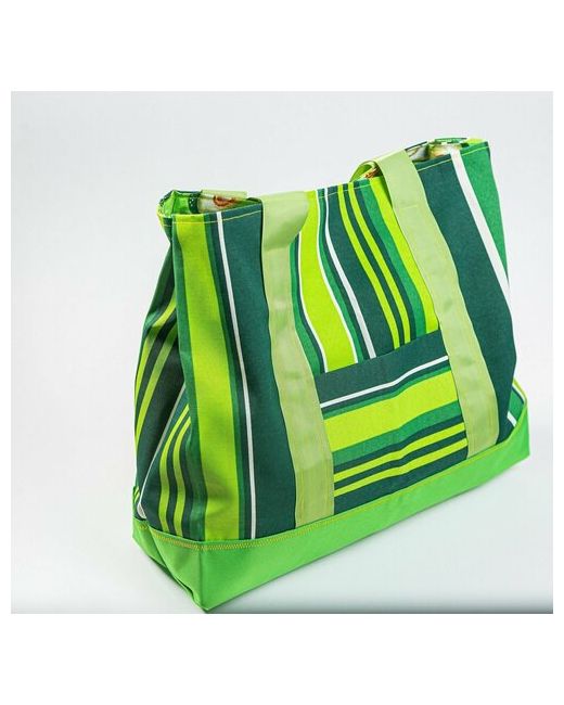 Magic Bracelets Эко-сумка-шоппер двусторонний Зеленая полоса-Авокадо размер 40х40х13 см by Stasia Novich