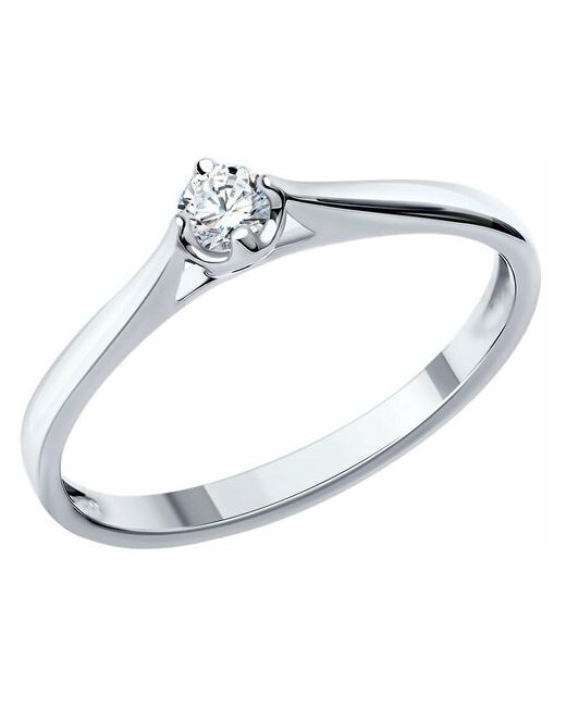 SOKOLOV Diamonds Помолвочное кольцо из белого золота 585 пробы с бриллиантом 1011384 размер 18.5