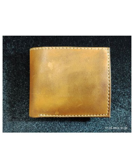 REDKIN brand Кошелек из натуральной кожи ручной работы портмоне бифолд большой желтое кари 11.5 х 9.5 1.3
