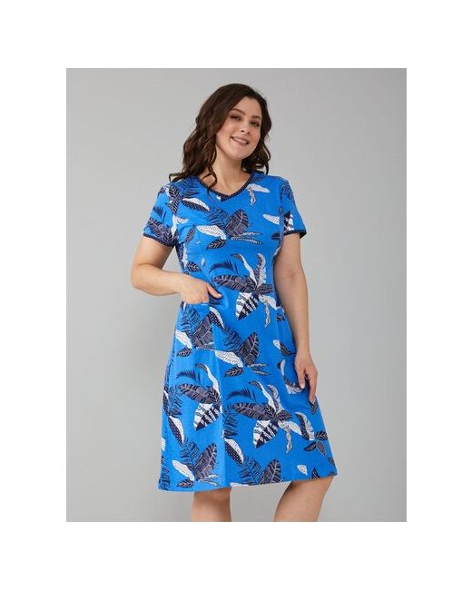 Алтекс Платье с карманами синее размер 54