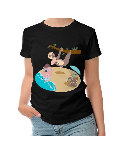 Roly футболка Ленивец и ежик летом на море M