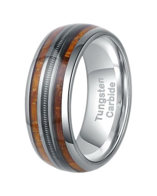 Poya вольфрамовое кольцо N-006 c деревянной отделкой