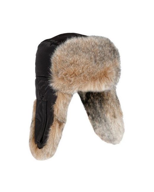 Dreammart Шапка-ушанка Волк с маской ткань таслан Polar Fleece 180 гр/м2 черная р. 58-60