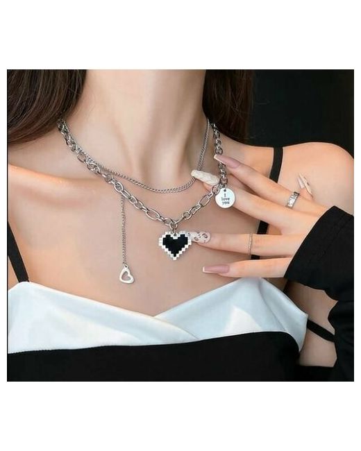 Y Модное ожерелье с кулонами Подвеска сердце на цепочке Кулон шею сердечко