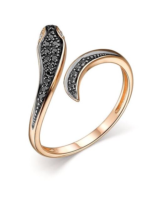 Uvilers Кольцо золотое 585 с бриллиантами Змея размер 17.5