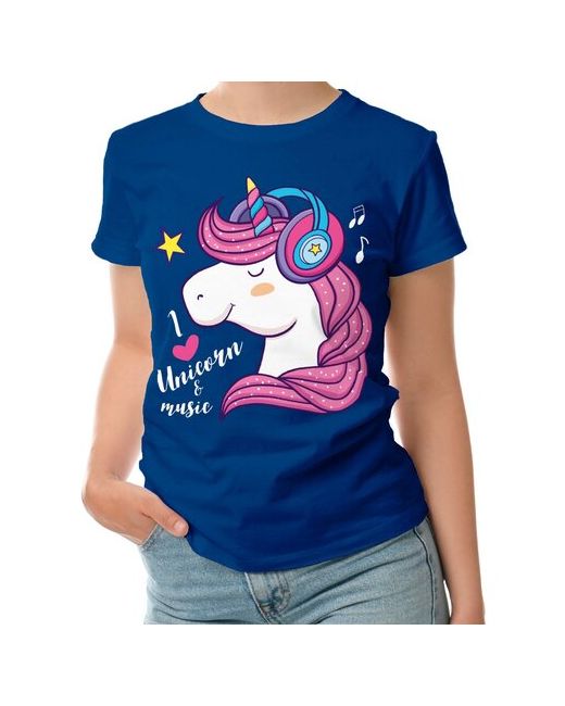 Roly футболка I love unicorns 2XL темно-
