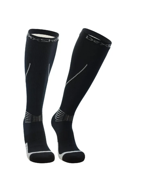 DexShell Водонепроницаемые носки Mudder S 36-38 Черные с серыми полосками DS635GRYS