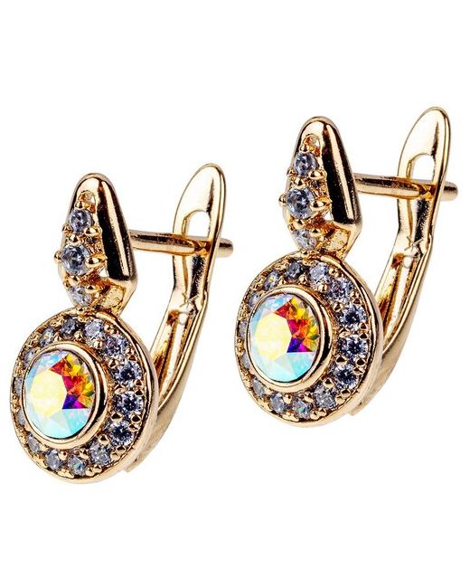 Xuping Jewelry Серьги классические с кристаллами Swarovski золотистые