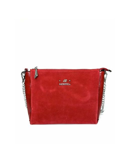 Richezza сумочка красного цвета из натуральной замши и арпатека.