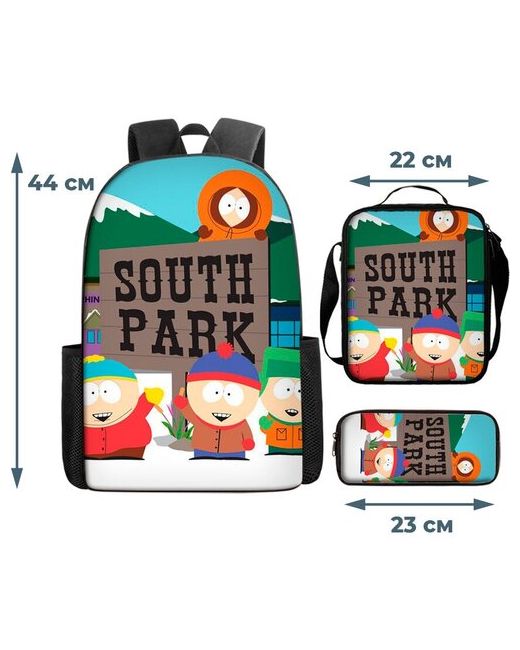 StarFriend Набор 3 в 1 рюкзак сумка пенал Южный парк South Park черный