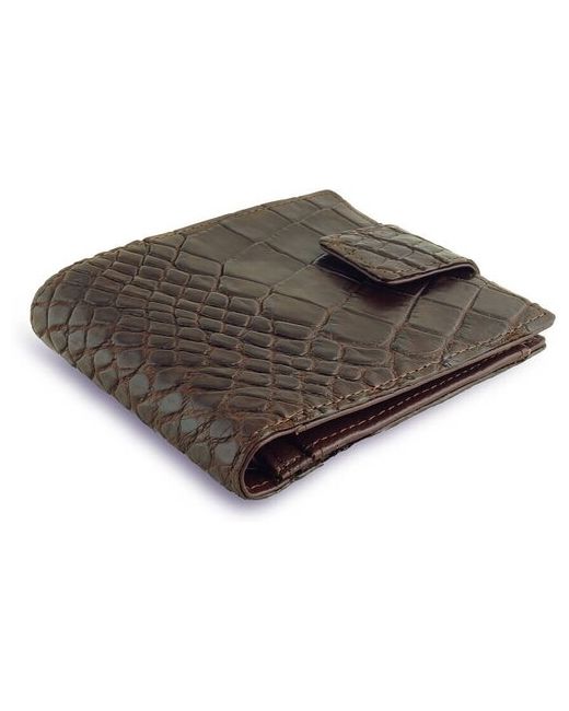 Exotic Leather Классический кошелек из кожи крокодила с кармашком сзади