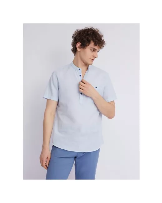 Zolla Рубашка из льна с коротким рукавом Светло размер XL