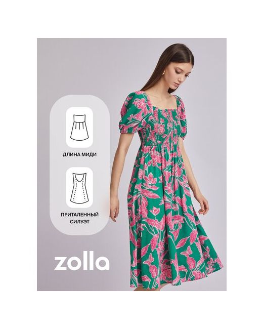 Zolla Платье длины миди на резинке размер L