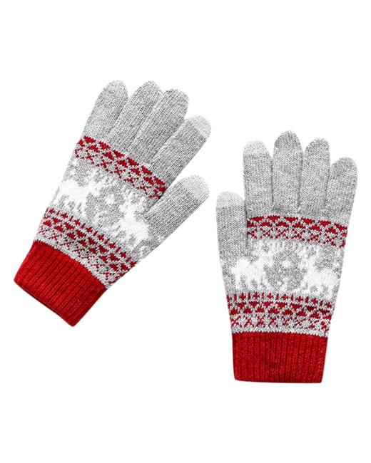 i100 Зимние перчатки Deer с оленями для сенсорных экранов White