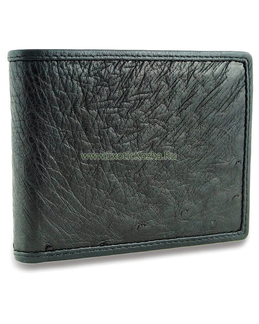 Exotic Leather Классический страусиный бумажник с монетницей