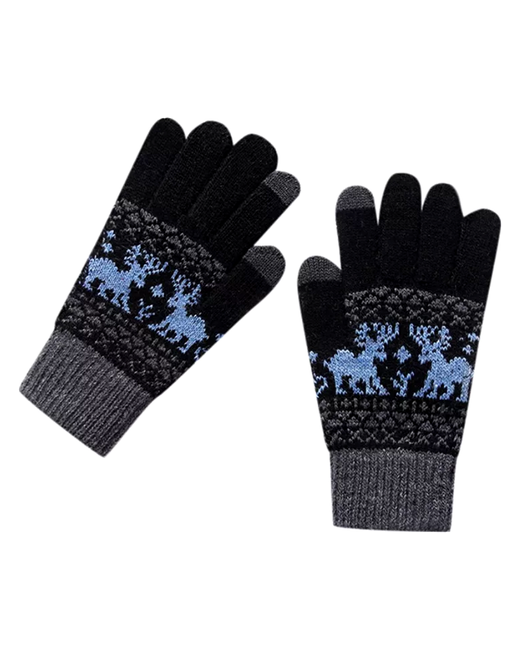 i100 Зимние перчатки Deer с оленями для сенсорных экранов Black