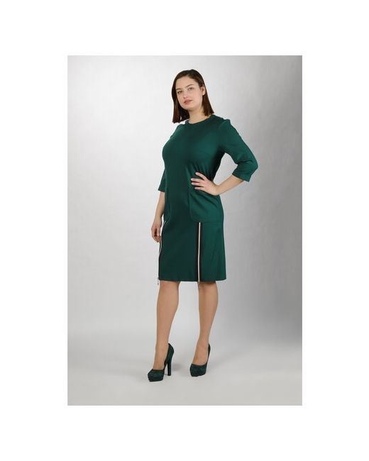 Mila Трикотажное платье Bezgerts 1729АП Темно-зеленый размер 42-164