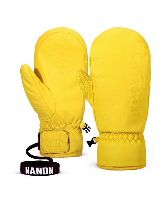 NandN Перчатки-варежки горнолыжные NS5026 Желтые