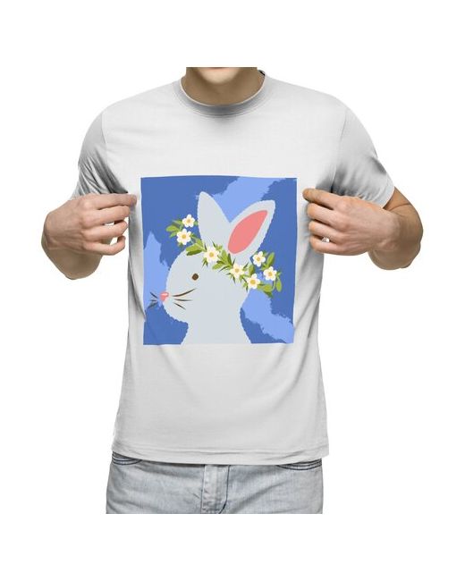 US Basic футболка зайка с цветочным венком 2XL