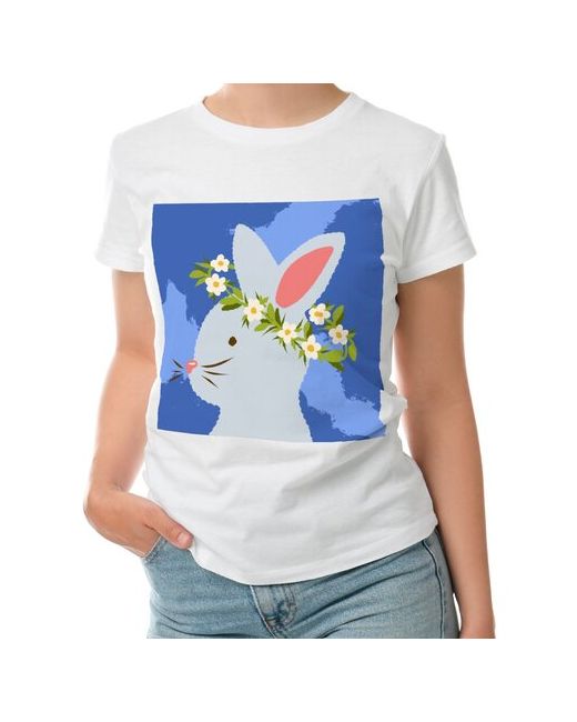 Roly футболка зайка с цветочным венком 2XL