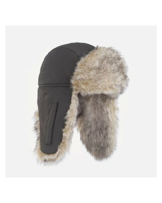 Dreammart Шапка-ушанка Волк с маской ткань таслан подклад Polar Fleece180 гр/м2 черная р.58