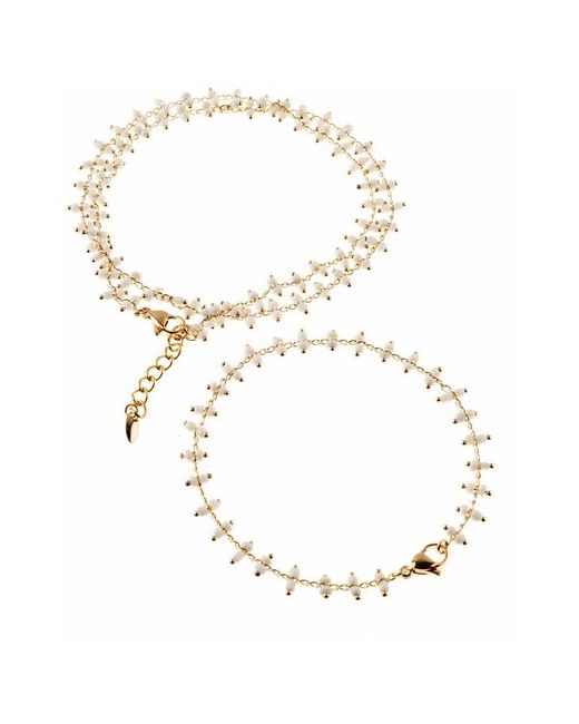 Xuping Jewelry Колье на шею и браслет набор украшений бижутерия под золото ожерелье