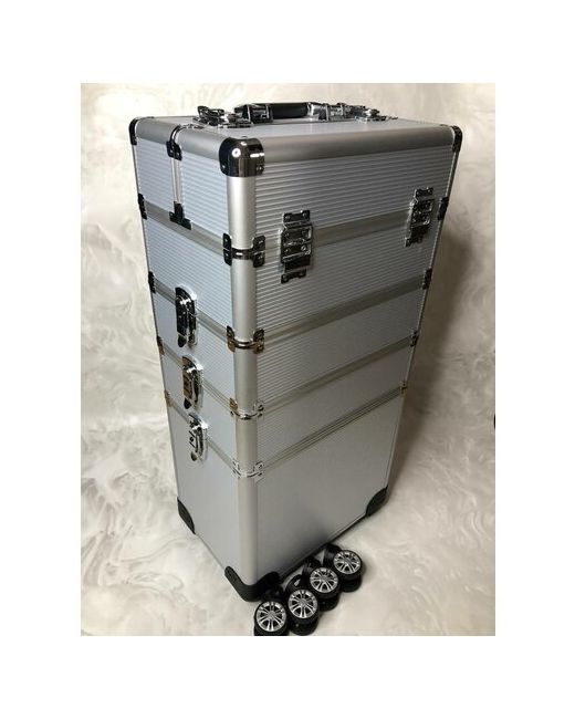 Luxxy box Бьюти чемодан на колесах для косметики четырехэтажный