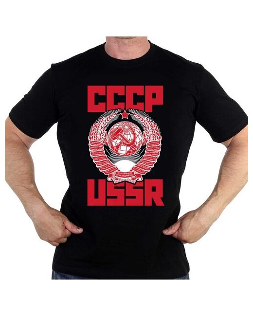 Военпро Черная футболка USSR с гербом СССР RUS 52 XL