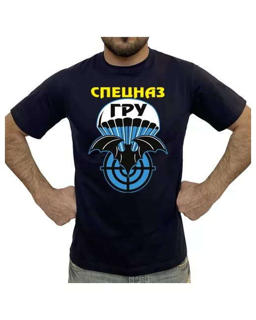 Военпро Синяя футболка Спецназа ГРУ RUS 58 4XL