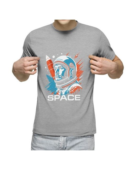 US Basic Мужская футболка Космос 2XL меланж