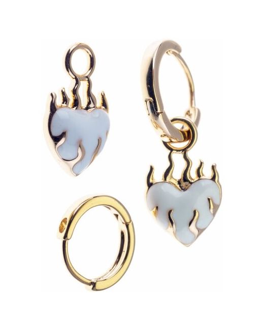 Xuping Jewelry Серьги кольца Xuping бижутерия подвески сердце с эмалью под золото x320232-20