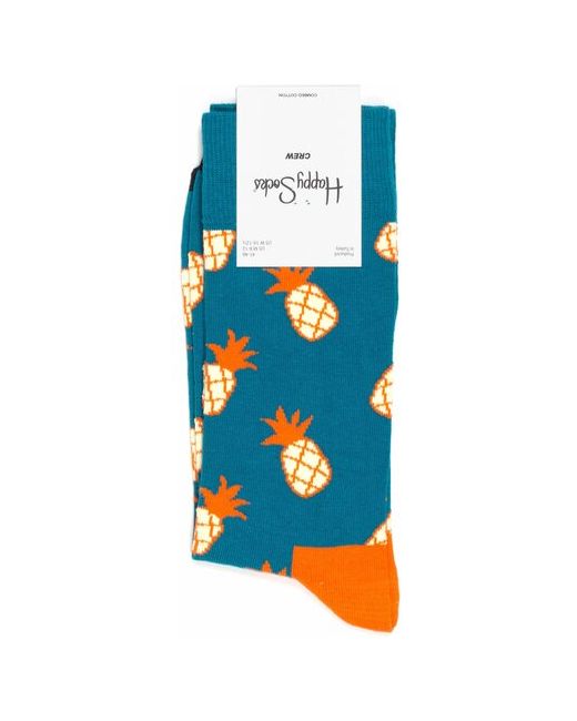 Happy Socks Pineapple Blue носки с рисунком Ананасы 41-46