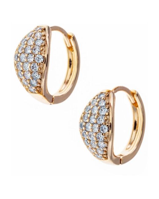 Xuping Jewelry Серьги кольца под золото бижутерия колечки в уши сережки для девочек