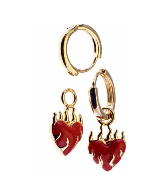 Xuping Jewelry Серьги кольца Xuping бижутерия подвески сердце с эмалью под золото x320232-22