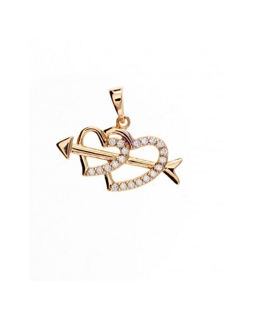 Xuping Jewelry Кулон сердце с фианитами бижутерия под золото подарки