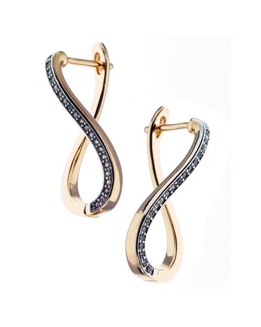 Xuping Jewelry Серьги длинные с дорожками фианитов бижутерия под золото