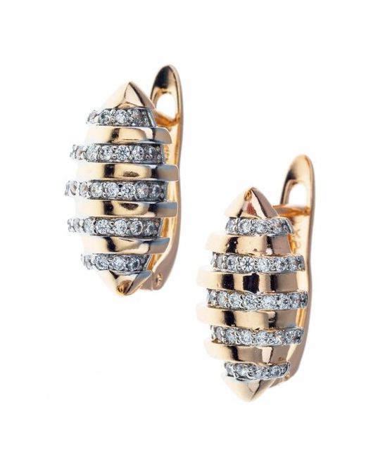 Xuping Jewelry Серьги дорожки с фианитами бижутерия под золото классические сережки для девочек