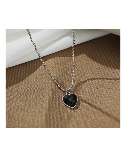 Grandtur Ожерелье чокер с подвеской кулон Black heart
