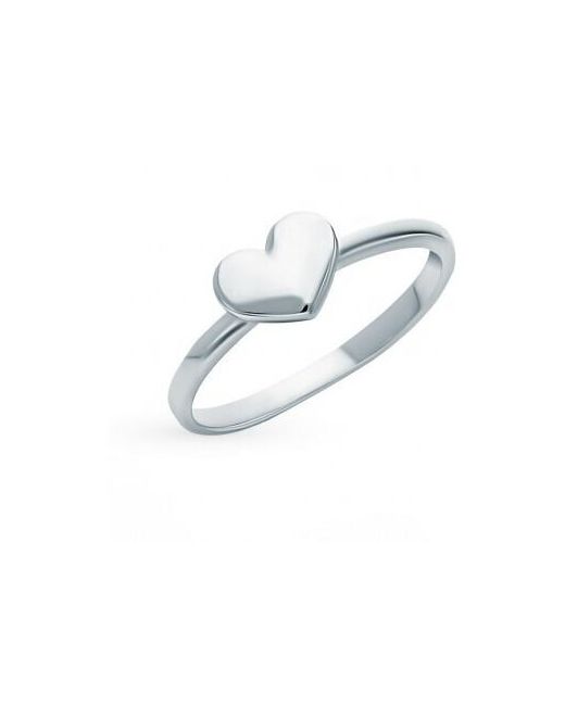 BestGold Серебряное кольцо с сердечком размер 17.0