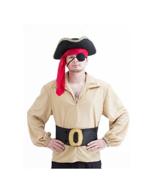 Бока Костюм карнавальный взрослый Пират со шляпой на рост 180 см