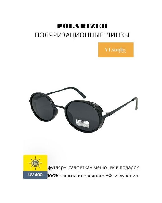 Marx Солнцезащитные очки c поляризацией 8864 черные линзы оправа черная глянцевая