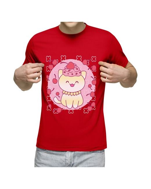 US Basic футболка вишневый котик S