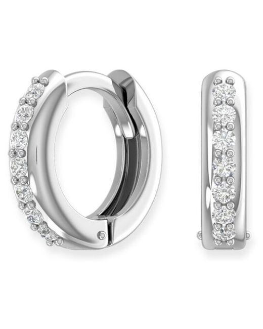 Pokrovsky Jewelry Серьги серебро Колечки с бесцветными фианитами 0201556-00775