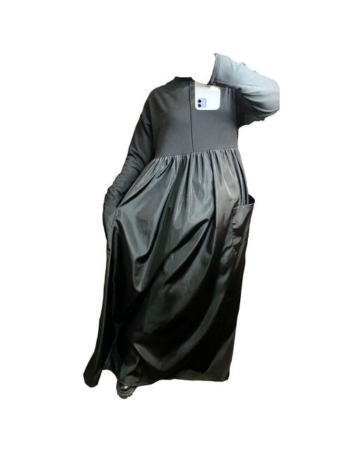 ИП Соложенко Мария Борисовна Платье оверсайз длинное с карманами комбинированное для беременных мусульманское Одежда по шариату Исламская одежда