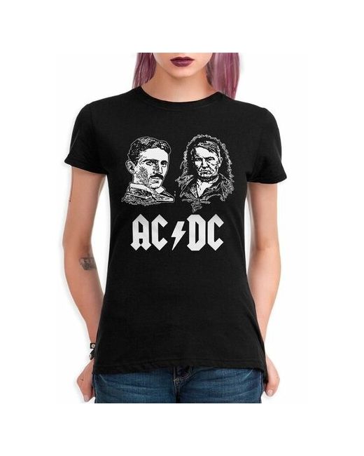 Dream Shirts Футболка DreamShirts AC/DC Тесла и Эдисон Черная XL