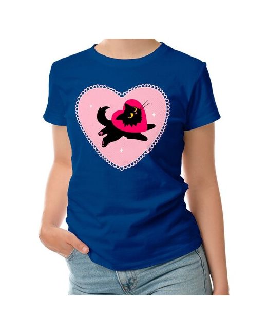 Roly футболка Черная кошка любви S