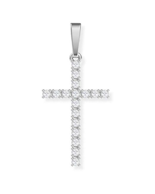 Pokrovsky Jewelry Подвеска серебро Крест с бесцветными фианитами 0800228-00775