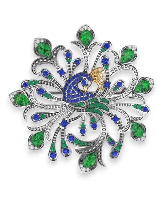 Pokrovsky Jewelry Брошь серебро Жар-птица 2700066-04045