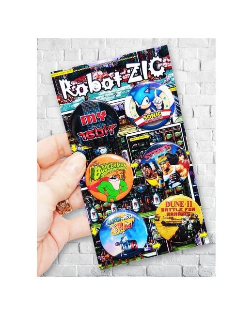 RobotZic Набор значков 90е для рюкзака сумки или на одежду